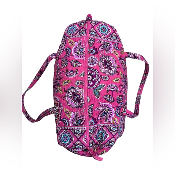 Vera Bradley Call Me Coral Quilted Duffel Weekender Bag - Picture 4 of 6